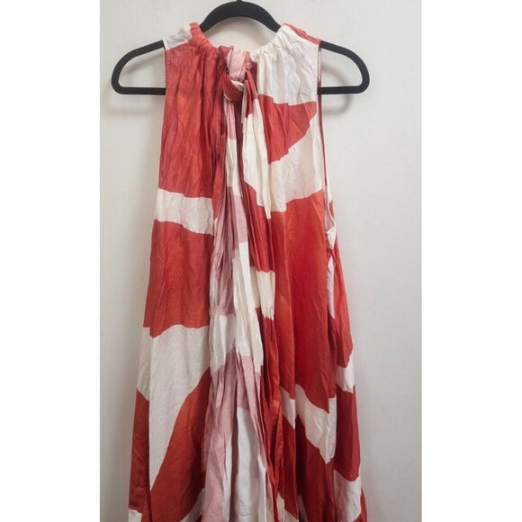 H&M Voluminous maxi dress Summer 2024 Collection (orange/Patterned) Size XXL - Picture 5 of 16